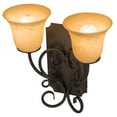 thumbnail image 4 of Meyda Tiffany 162462 Thierry 2 Light 14" Tall Wall Sconce - Chestnut, 4 of 6