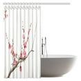 thumbnail image 2 of ARTJIA Floral Shower Curtain, Japanese Sakura Cherry Trees Blossom Spring Garden Park Fabric Bathroom Shower Curtain with Hooks, 66x72 Inches, 2 of 3