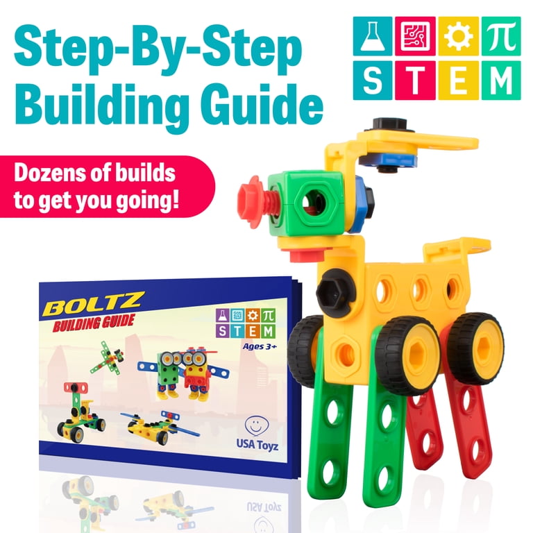 USA Toyz 163pk Boltz Learning Resources Toy Box Building Toys