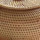 thumbnail image 5 of Round Rattan Box with Lid, Hand Woven Storage Box, Multifunctional Desktop Tray Storage Basket Decoration suitable for Home, 5 of 5