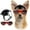 Red, variant on UOSIA Dog Helmet and Goggles for Small Dogs Summer Fashion Dog Sunglasses,S,Black