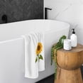 thumbnail image 3 of Ryvnso Sunflower Hand Towels for Bathroom Cotton Face Towel Decorative 15.5x29.5 inch, 3 of 7