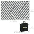 thumbnail image 3 of Reversible Outdoor RV Rug, 6' x 9' Patio Floor Mat, Grey and Cream, 3 of 10