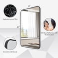 thumbnail image 4 of BEAUTYPEAK Bathroom Mirror 24x36 inch, Modern Round Corner Vanity Wall Mirror,Black, 4 of 8
