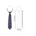 thumbnail image 2 of Corbata de rayas preatadas para hombres INSPIRE CHIC para el Día del Padre, cuello ajustable elástico, corbatas fáciles para uniforme universitario, azul oscuro, talla única, 2 of 4