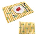 thumbnail image 1 of DouZhe Polyester Set de 4 Sets de Table, Mignon Dessin Animé Motif Crocodile Vert Résistant à la Chaleur Place Mats pour Table à Manger, 12 "x 18", 1 of 6