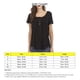 thumbnail image 5 of Las mujeres de cuello redondo Top botón Trim plisado busto de manga corta tipo suelto Casual T Shirt Negro M, 5 of 6
