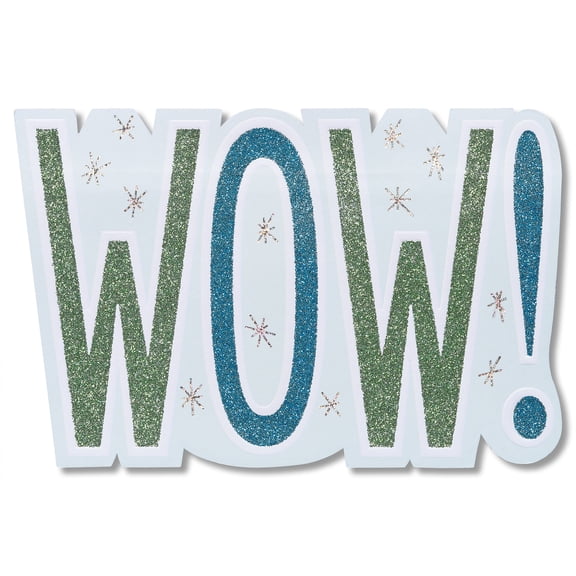 American Greetings Wow Congratulations Card with Glitter