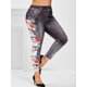 thumbnail image 1 of 3D Imprimir Santa Claus de Navidad del copo de nieve más el tamaño de Jeggings Rosegal Leggings de talla grande, 1 of 5