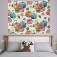 thumbnail image 2 of FREEAMG Tapestry Thanksgiving Watercolor Colorful Pumpkin Leaves Tapestry Wall Hanging Decorative Wall Tapestries Wall&nbsp;Blanket&nbsp;Bedding Tapestry for Bedroom Living Room Dorm 60"x51", 2 of 7