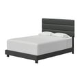 thumbnail image 4 of Boyd Sleep Napoli Black Faux Leather Queen Size Fully Upholstered Platform Bed Frame with Adjustable Headboard, Qualified Box Spring or Foundation Required for Use, 4 of 12