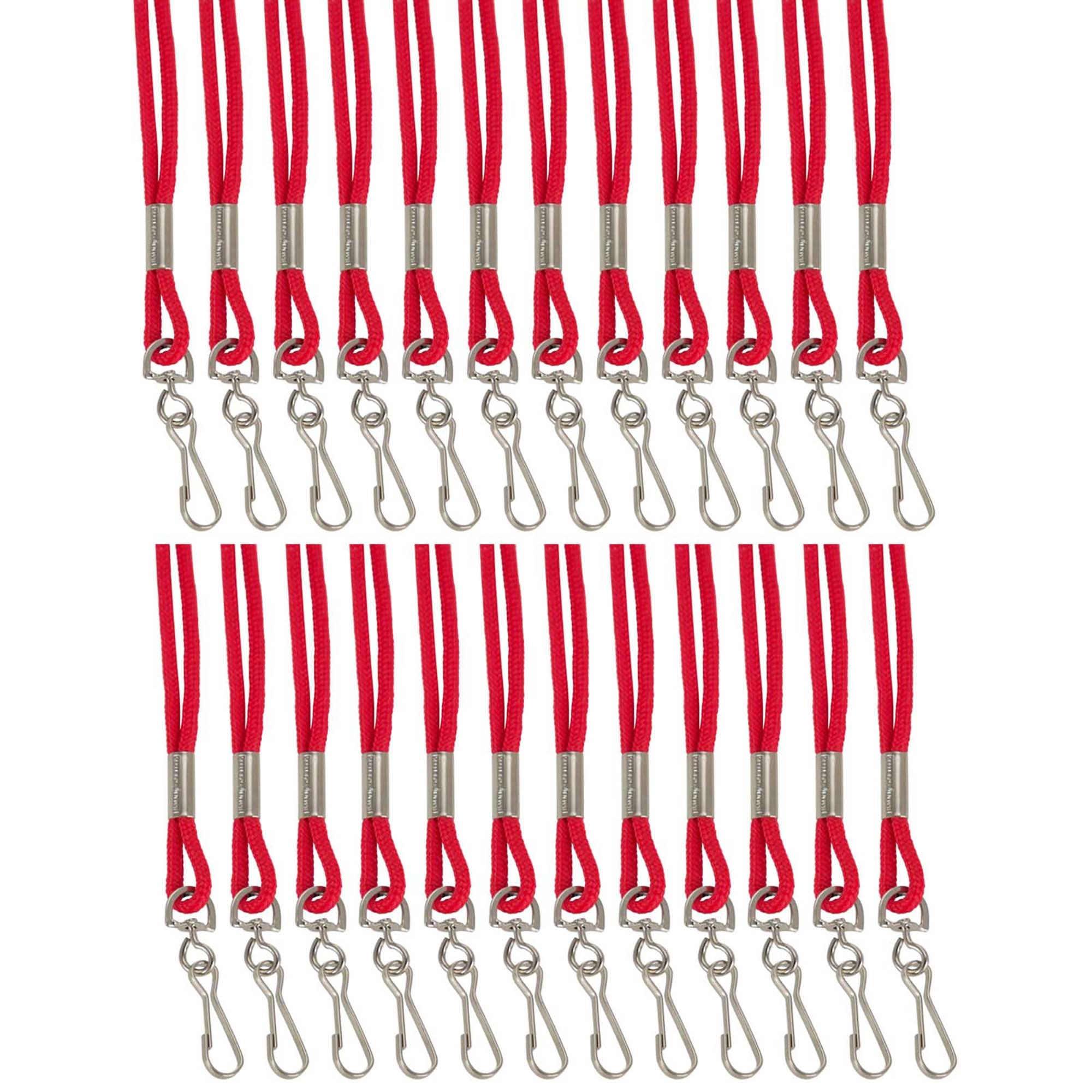 SICURIX Standard Lanyard Hook Rope Style, Green, Pack of 24