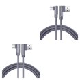 thumbnail image 3 of sweethay Línea de datos tejida de nailon de doble codo de 1/2/3 metros para Android USB 3,0 Cable de datos de teléfono Cable de repuesto Type7 NO7, 3 of 5