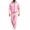 Pink, variant on WIZUTIZ Men's Casual Set Solid Color Long Sleeve Pullover Hoodie Top Elastic Waist Drawstring Zipper Pocket Pants Two-Piece Outfit Polyester Breathable for Home Daily All-Season Wear