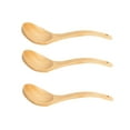 thumbnail image 4 of BESTYASH 3-Piece Khaki Wood Deep Soup Spoons Set for Everyday Stirring and Tableware Use, 4 of 8