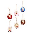 thumbnail image 5 of Pretyzoom 6pcs Mini Animal Ornaments Deer Lamb Ball Hanging Ornaments Wood Home Decor for Christmas Celebration, 5 of 8