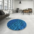 thumbnail image 4 of Ahgly Company Machine Washable Indoor Rectangle Transitional Blueberry Blue Area Rugs, 2' x 4', 4 of 7