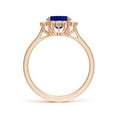 thumbnail image 2 of ANGARA Lab Grown 2 Ct Prong-Set Blue Sapphire Halo Engagement Ring for Women in 14K Rose Gold (Size-9x7mm) | September Birthstone, Anniversary, Jewelry Gift for Women | Lab-Grown Blue Sapphire Ring, 2 of 8