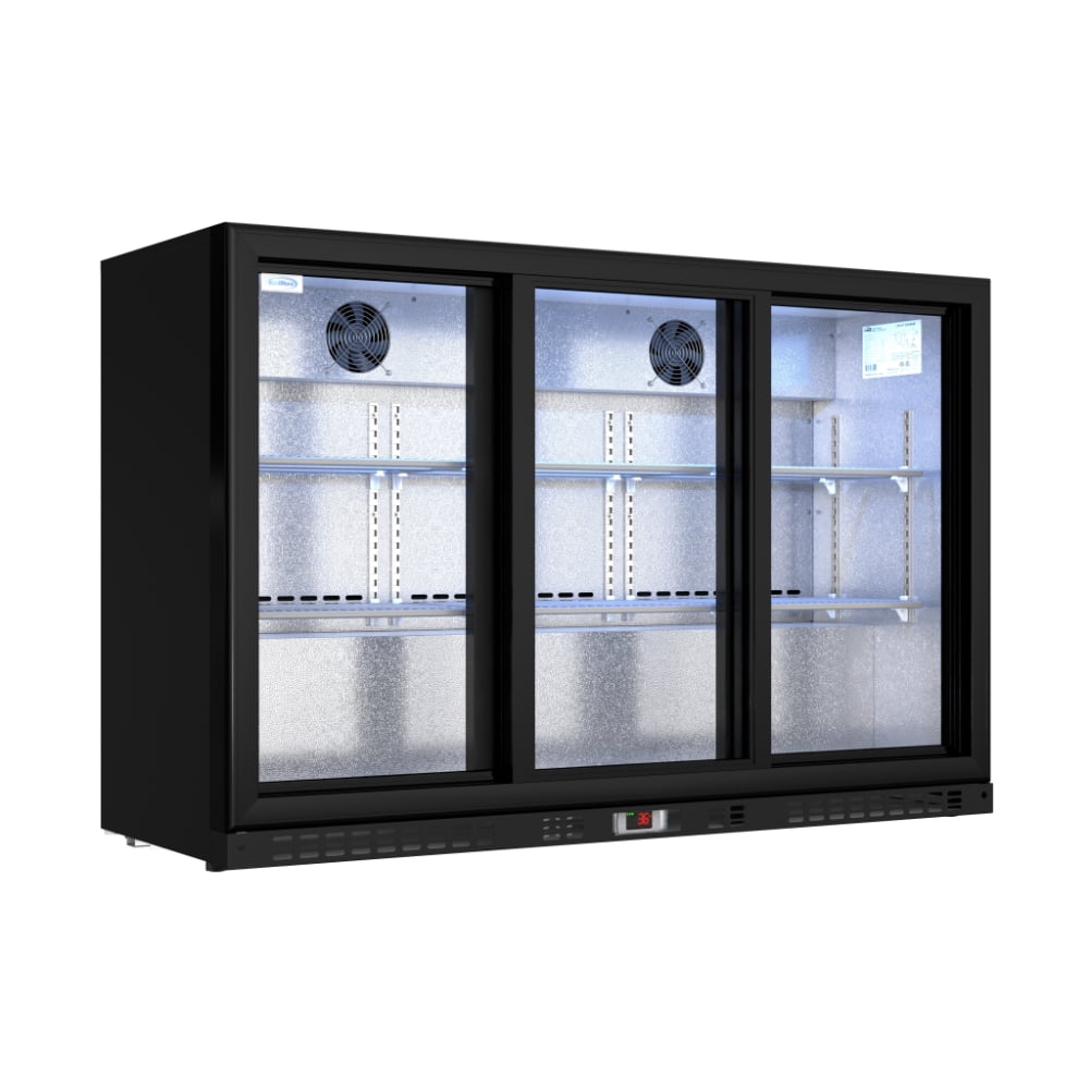 KoolMore 35 in. Three-Door Back Bar Refrigerator – 11.3 Cu. Ft.