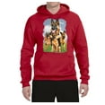 thumbnail image 2 of Wild Bobby, German Shepherd Dog Animal Pet Lover, Dog Lover, Unisex Graphic Hoodie Sweatshirt, Red, Small, 2 of 3