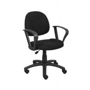 Nicer Furniture Perfect Posture Deluxe Office Task Chair with Adjustable Arms, Black