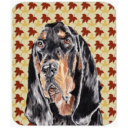 

Coonhound Fall Leaves Glass Cutting Board - Large