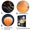 thumbnail image 3 of Designart "Fantasy Adventure In High-Flying Balloon" Hot Air Balloon Canvas Wall Art, 3 of 7