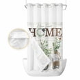 thumbnail image 2 of Eucalyptus Leaves No Hook Shower Curtain Waterproof,Bathroom Curtains with Snap in Liners and See Through Top Window,Farmhouse Botanical Plants Wooden Grain Hotel Bathtub Curtains Shower 36"Wx78"L, 2 of 8
