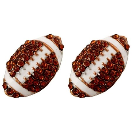 BNNG Unique Rhinestone Stud Earrings Cute Basketball Volleyball Baseball Football Rugby Shiny Crystal Sport Earrings for Women Gift Women Diamond Stud Earrings Hip Hop Crystal Sport Stud Earrings