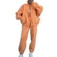 thumbnail image 4 of Besolor Ensemble 2 Pcs pour Femme Survêtement Veste à Fermeture Éclair Chandail à Manches Longues Pantalon Jogger Ensemble de Sport avec Poches, 4 of 7