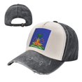 thumbnail image 7 of Men Women Coat Arms Of Haiti Distressed Twill Cotton Baseball Cap Vintage Adjustable Dad Hat, 7 of 7