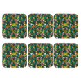 thumbnail image 2 of Pofeuu Cute Tribal Leopards Print Leather Coasters Set of 6, Round Cups Mugs Mat Pad for Home Kitchen Heat Resistant Drink Coasters,Square, 2 of 7