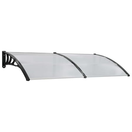 Casafoyer Door Canopy Black 78.7"x39.4" PC