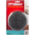 thumbnail image 2 of (2 pack) Super Sliders 4 inch Round Furniture Caster Cup Plastic for Hardwood - Brown, 4 Pack, 2 of 10