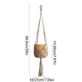 thumbnail image 3 of Kit de cesta colgante tejida DIY | Colgador de macramé para plantas con cordón de algodón suave | Decoración para macetas de interior y exterior | Decoración de pared de yute de 89 cm para el jardín, 3 of 8