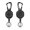 C-2PCS, variant on Upgraded Heavy Duty Retractable Keychain, 80cm Stainless Steel Wire Rope Anti-Lost Badge Reel, Durable ABS Retractable ID Badge Holder with Carabiner Clip & Key Ring (B-2PCS)