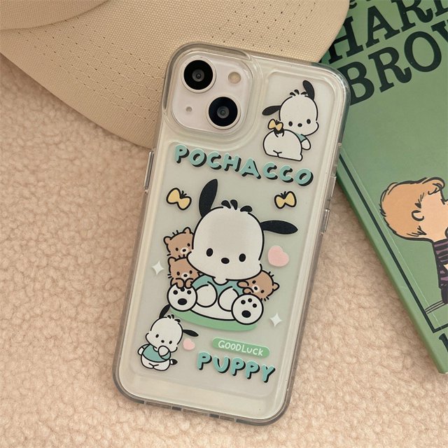 Funda De Pochacco Linda Compatible Con iPhone 11 13 12 X XS Pro Max xr 12 13 Mini Sanrio INS Carcasa Rígida A Prueba De Golpes Transparente