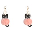 thumbnail image 1 of Jumpingount Lindo llavero de gato, accesorio para bolso, adecuado para regalar o llavero Personal con bola de piel rosa 2Conjunto, 1 of 6
