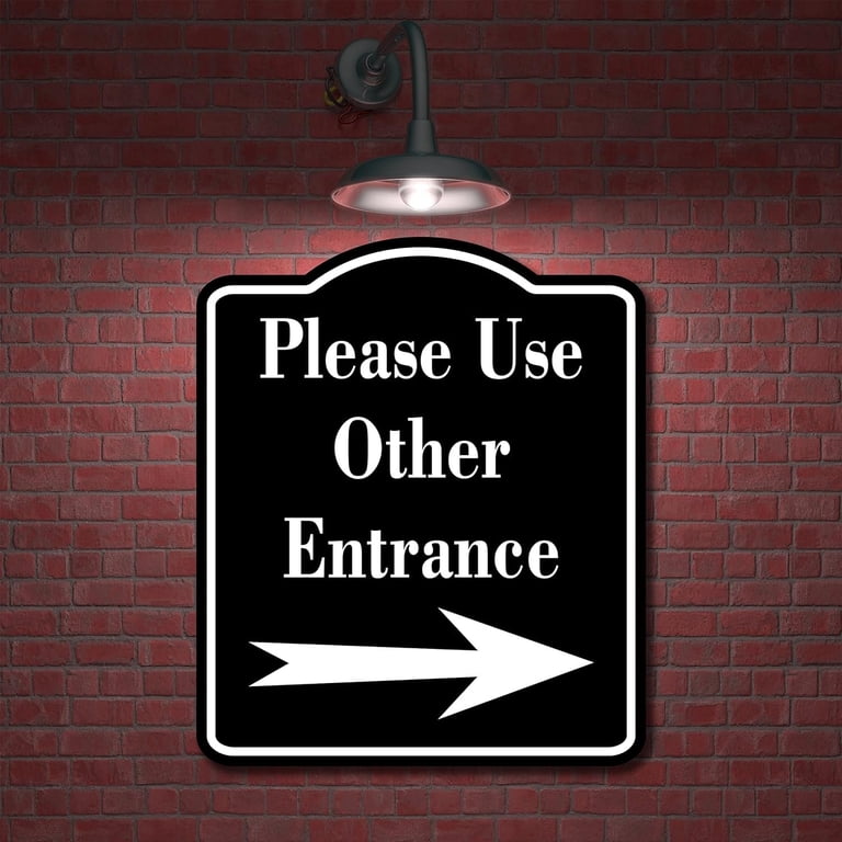 Outdoor Marquee Sign Please Use Other Entrance Sign Aluminum 12x8 Inch outdoor-marquee-sign-please-use-other-entrance-sign-aluminum-12x8-inch