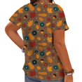 thumbnail image 2 of CLOOCL Plus Size Women T-Shirts Maple Leaf Acorn Printed Summer Casual Blouse, 2 of 5