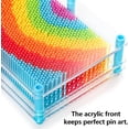 thumbnail image 3 of Pin Art Toy Hacaroa 3D con arcoíris de plástico para niños autistas, paquete de 3, 3 of 7
