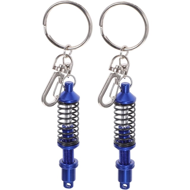 HUGFEGWE 2pcs Shock Absorber Keychain Auto Part Key Chain Ring Keychain Car Keyring Key Holder Ring Coilover UA824-10796