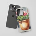 thumbnail image 4 of Pink Flowers Pot for All iPhone Series Tough Phone Case Watercolor Art Style, 4 of 7