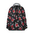 thumbnail image 3 of Pioneer Flower Floral Print Pattern Backpack for School, Cute School Bag with Adjustable Shoulder Straps and Padded Back, 15.3"x11"x7.1", 3 of 5