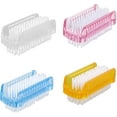 thumbnail image 1 of czcpp-4pcs Nail Brush for Cleaning Fingernails, Two Sided Finger Nail Scrub Brush Soft & Stiff Nylon Bristles Nail Scrubber Brush Cleaner for Hand Under Nails Toes, 1 of 4