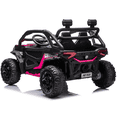 thumbnail image 5 of Joyracer 24 Volt Ride on Toys , 4WD 2-Seater Power Car Wheels, Electric Car for Kids with Remote Control, Music & Bluetooth, LED Lights, Rear Storage Box, Pink, 5 of 12