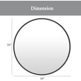 thumbnail image 4 of 16 Inch Round Wall Mirror, Wall Mounted Aluminum Frame Circle Mirror for Bathroom, Vanity, Bedroom, Living Room, Entryway, Gold, 4 of 5