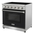thumbnail image 4 of KOSTCH 36in. Electric Range with 6.0 Cu ft Convection Oven and  5 Cooktop Burners, 240V, Black, 4 of 11