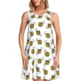 thumbnail image 1 of Fotbe Cute Little Bee Vestido de Verano sin Mangas para Mujer – Vestido Midi Línea A, Estilo Camiseta Floral, Vestido Playero Casual y Fluido, 1 of 7