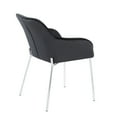 thumbnail image 4 of Daniella Contemporary Dining Chair in Chrome Steel and Black Velvet by LumiSource - Set of 2, 4 of 4